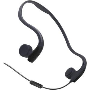 Bone Conduction Wired Headphones with Noise Cancelling Mic 3.5mm Connector Sweat Resistant Headphones for Cycling Running and Other Sports (Black)