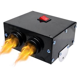 Car Heater - TOPMELON Windshield De-Icers Car Defogger 12V 500W Car Heater 2 in 1 Portable Car Heaters and Cooling Fan with Purification for Winter 2 Holes