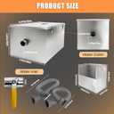 25lbs Commercial Grease Trap for Home Restaurants Under Sink, Stainless Steel Interceptor