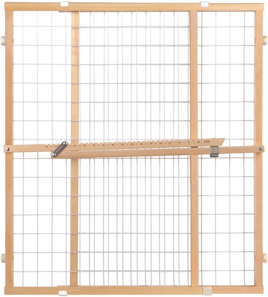 Toddleroo by North States Extra Wide Wire Mesh Wooden Baby Gate: 29.5"-50" Wide & Supergate Ergo Child Gate for Stairs and Doorways