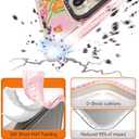 Rosarnnah for iPhone 16 Pro Max Case Cute - Durable Shockproof 6.6 ft Drop Impact Phone Case - Funny Passion Flower Design (6.9") Glitter Pink