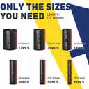 haisstronica 3:1 Heat Shrink Tubing Kit, Adhesive Lined Marine Resistant Grade Shrink Wrap - 1.75"length 6 Size Perfect for Home and Industrial, 1/8"-3/4" 220PCS - Black, Red