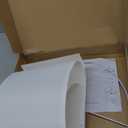 Large Drum Lamp Shades 16" Top X 16" Bottom X 10" High, Seaside village Medium Lampshades White Lampshades Natural Linen Hand Crafted, Easy Assembly RequiredLnclude E26-E14-11mm Adapter Ring