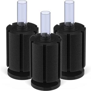 Pawfly Large Aquarium Bio Sponge Filter Quiet Betta Fry Shrimp and Small Fish Foam Filter for Fish Tank up to 50 Gallon, 3 Pack