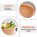 36Oz 50Pcs Large Paper Bowls with Lids, Disposable Soup Serving Bowls Bulk Party Supplies for Hot/Cold Food, Soup (36 OZ)