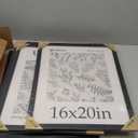 16x20 Picture Frame 4 Pack - Black Solid Wood Poster Photo Frame - Tempered Glass - Woodgrain Series - Room, Office, Gallery, Studio Display - Wall Hanging