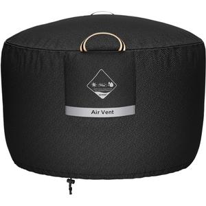 QH.HOME Fire Pit Cover Round Super Waterproof, 36" D X 24" H Outdoor Firepit Cover 600D Strong Tear Resistant, Premium Fading Resistant for Fire Pit (Black)