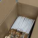 I00000 300 Pcs Gold Plastic Silverware - Gold Disposable Silverware - Premium White Cutlery Set Include 100 Forks 100 Knives 100 Spoons,Plastic Cutlery Party Set for Party & Wedding