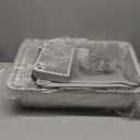 Large Stainless Steel Cat Litter Box, Enclosed Litter Box for Multiple Cats, Spacious and Easy to Maintain, Sturdy Metal Construction with Upper Cover, Litter Pad, Shovel and Footboard (Silver Gray)