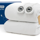 Bedsure Heated Mattress Pad King - Bed Warmer with Memory & Preheat Functions, 12-Hour Auto Off & 10 Heat Settings, Dual Controllers, Fast Heating, Brushed Electric Mattress Pad King, 78"x80"