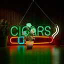 Roouneon Neon Sign Bar Home Neon Light Handmade LED Dimmable Neon Lights Signs for Art Man Cave Bedroom Office Hotel Pub Cafe Recreation Room Wall Artwork Sign Decor (Green+White+Blue+Orange+Red)