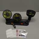 Portable 3-Head Car Cooling Fan, Fans for Vehicles Cars Trucks Dashboard (Cigarette Lighter Plug, No Battery)