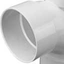 NDS 3P09 PVC S&D Sanitary Tee, 3-Inch, for Hub X Hub Solvent-Weld Connections, for use with 3-Inch Sewer and Drain Pipe, White