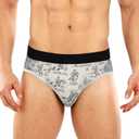 Men's Underwear Briefs Comfort Soft Stretch Classic Fit Briefs with Contour Pouch (White, XL)