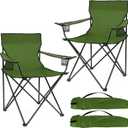 Joyfair Portable Camping Chair, Outdoor Lawn Folding Chairs for Adults, Heavy Duty Large Foldable Chairs for Beach, Fishing, Tailgating and More Outdoor Sport, Carry Bag & Cup Holder, 21 X 21 X 36