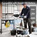 Cordless Jobsite Fan Fit for Dewalt 20V, Battery Powered Portable Fan with Brushless Motor, 750 CFM Variable Speed, or AC Power for Outdoor, Camping, Workshops, Office, Home, RVs (TOOL ONLY)