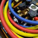 Testo 557s AC Manifold Gauge Set – AC Recharge Kit with 2x testo 115i Pipe Clamp Thermometer, 1x testo 552i Micron Gauge, and 4x Hoses – Set with Bluetooth