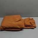 MooMee Bedding Duvet Cover Set 100% Washed Cotton Linen Like Textured Breathable Durable Soft Comfy (Solid Burnt Orange, Oversized Queen 98"x98")