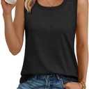 AUTOMET Womens Loose Fit Casual Flowy Tank Tops Square Neck Trendy Sleeveless Summer Tops Clothes Outfits 2025, Flag Back,  2XL