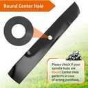 M143520 Mower Blades 19" Fit for John Dee re 54" Deck Z445 Z425 Z435 LX280 X340 X380 X710 X730 X734, UC22010 Medium Lift Blade Compatible with John Dee re 54in Lawn Tractor, 3 Pack