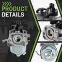 16100-ZG9-M12 Carburetor w/Tune up Compatible with Honda GXV140 HR215 HRB215 HRM215 HRC215 6865059 BE52BD Lawnmowers Engines Carb Assembly 6865059 16100ZG9M12 Lawn Mowers