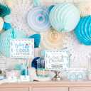 Hot Chocolate Bar Kit Hot Cocoa Bar Banner Baby It's Cold Outside Bar Sign Toppings Labels Cup Tags Stickers with 30pcs Snowflake Balloon for Christmas Winter Birthday Baby Shower New Year Party Decor