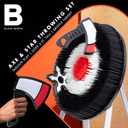 Black Series Axe Throwing Target Set, Includes 3 Axes & Bristle Target, Lightweight Plastic Axes with Blunted Edges, Safe for Indoor & Outdoor Use, Fun Party Activity Game