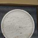 Natural Travertine Round Decorative Tray - 8-inch Beige Stone Vanity Bowl, Anti-Slip Organizer Plate for Bathroom, Kitchen, Home Dcor, Candles, Jewelry Display, 3/4-inch Height