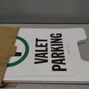 SmartSign 25 x 12 inch Valet Parking Two-Sided Folding Floor Sign, Digitally Printed Plastic, Green, Black & White, Medium Signage