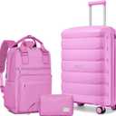 22 Inch Carry On Luggage, 3-piece Luggage Set Carry-on Suitcase