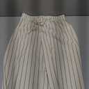 Women Casual Drawstring Elastic Waist Striped Wide Leg Pants with Pockets M