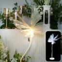 VIHOSE 3.9ft Large LED Butterfly Light with Stand Base Silk Light up Butterfly Decoration Mariposas Grandes para Decoracion for Spring Wedding Baby Shower Birthday Party Decor(Single,White,20in)