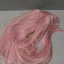 Pink Wig-Long Straight Wigs for Women,28 Inch Glueless Bang Wig Synthetic Hair,Light Pink Color Womens Wigs for Cosplay Party Halloween (Pink)
