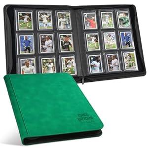 Toploader Binder with 9-Pocket Pages, Holds 288 "3×4" Rigid Toploader Hard Cases, Card Holder for Collectible Cards or Sports Cards, Durable Sleeves for Storage & Display (Emerald)