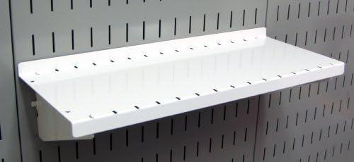 Wall Control Shelf 6in Deep Pegboard Shelf Assembly Pegboard and Slotted Tool Board – White