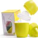 Hand Juicer - Citrus Juicer with Lemon Shape - Hand Lemon Juicer with Two Press Options for Different Fruits (Yellow)