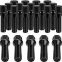 14x1.5 Lug Bolts, 20 Pcs Black Wheel Bolts 27mm Shank 17mm Hex 52mm Length Conical Seat for Audi A1 A2 A3 A4 A5 A6 A7 A8 S4 S5 S6 S7 S8 TT, for Volkswagen VW Beetle CC Golf Jetta Eos Corrado Passat