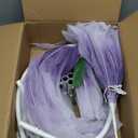 Artificial Silk Flower Decoration, Giant Flowers 5.5Ft for Wedding Background Decor, Large Shop Window Display,Photography Props, Huge Fake Flower with Standing Stems and Base (Purple)