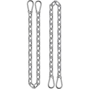 YOSE 2 Pack 44in Hanging Chair Chain with 4 Carabiners, 500LB Capacity Hanging Kits Heavy Duty Hanging Chair Hardware for Hammock Swing Punching Bags Sandbag