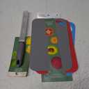 Culinary Fresh Cutting Board Set 3 Piece Kit 11.4" x 7.5" Assorted Colors And Culinary Elements Grater Zester Gray