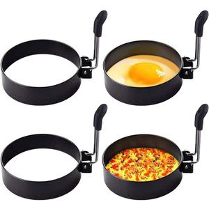 4 Pack Eggs Rings,Stainless Steel Round Breakfast Mold Tool Cooking,Round Egg Cooker Rings For Frying Shaping Cooking Eggs,Egg Maker Molds (4Pack) 4 Pack Eggs Rings,Stainless Steel Round Breakfast Mold Tool Cooking,Round Egg Cooker Rings For Frying Shaping Cooking Eggs,Egg Maker Molds (4Pack)