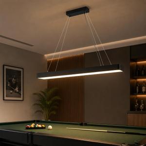 Pool Table Light, 50W LED Billiard Light Hanging Over Pool Table for 7-8 FT Tables, Dimmable Pool Table Lighting with Remote Control, Adjustable Color Temperature & Hanging Height, 45" x 4.7"