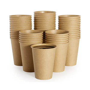 LITOPAK 240 Pack 12 oz Paper Cups, Kraft Hot Coffee Cups, Beverage Disposable Drinking Cups, Hot Coffee Cups, Paper Coffee Cups for Water, Coffee, Juice, and Tea