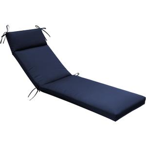 QILLOWAY Outdoor Chaise Lounge Cushion,All Weather High-Density Foam Recliner Chairs Replacement Cushions,Navy Blue.
