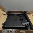 Mobile Small Standing Desk, Gas Spring Adjustable Height Rolling Portable Laptop Desk with Lockable Wheels, Computer Workstation, Rolling Podium (Black, 17.8 * 25.5)