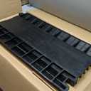 Reliancer 5 Channel Rubber Cable Protector Ramp Traffic Speed Bump 18000lbs Capacity Heavy Duty Cable Protective Cover Ramp Driveway Hose Cord Track Protector Wires Concealer w/Flip-Open Top Cover