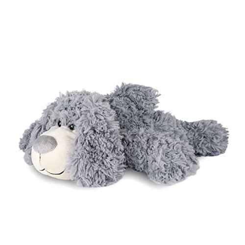 WEIGEDU Smiling Gray Puppy Dog Stuffed Animal Plush Toys– Soft Shaggy Plush with Floppy Ears & White Belly, Cuddly Toy for Kids Boys Girls Birthday Nursery Bedtime Easter Gifts, 17.7 inches