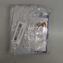 100 Pack 5 Mil Laminating Pouch with Clear Loop 2 1/2" x 4 1/4" Luggage Tag Laminating Pouches with Slot Hole Thermal Laminate Pouch Tags Kit Resealable for Work Permits Pass Cards Student ID Cards (White)