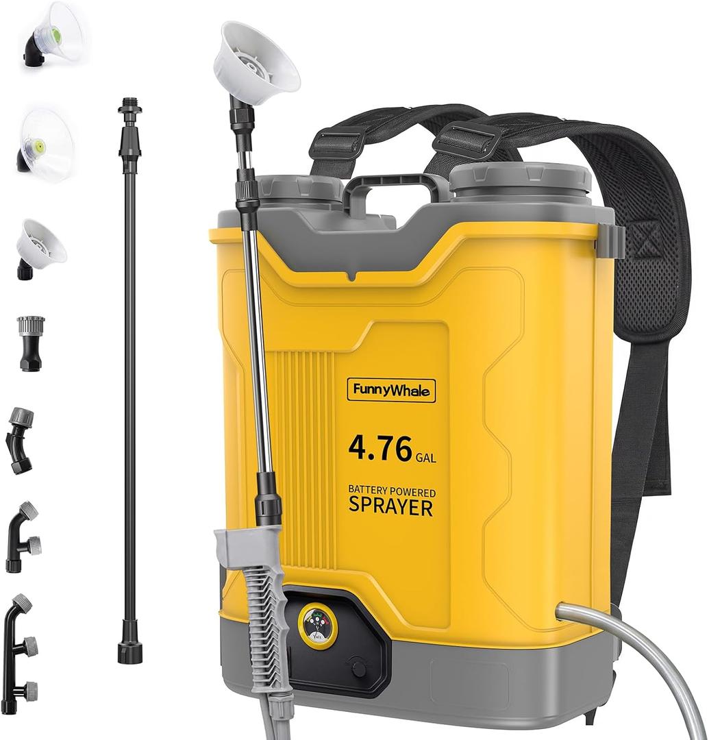 4.76 Gallon Battery Powered Backpack Sprayer Fit for Dewalt 20V Battery