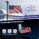 GHOSOONE Flag Pole for Outside House with Solar Light, 25FT 11 Gauge Yard Heavy Duty Flag Pole in Ground, 120MPH Wind-Tested
